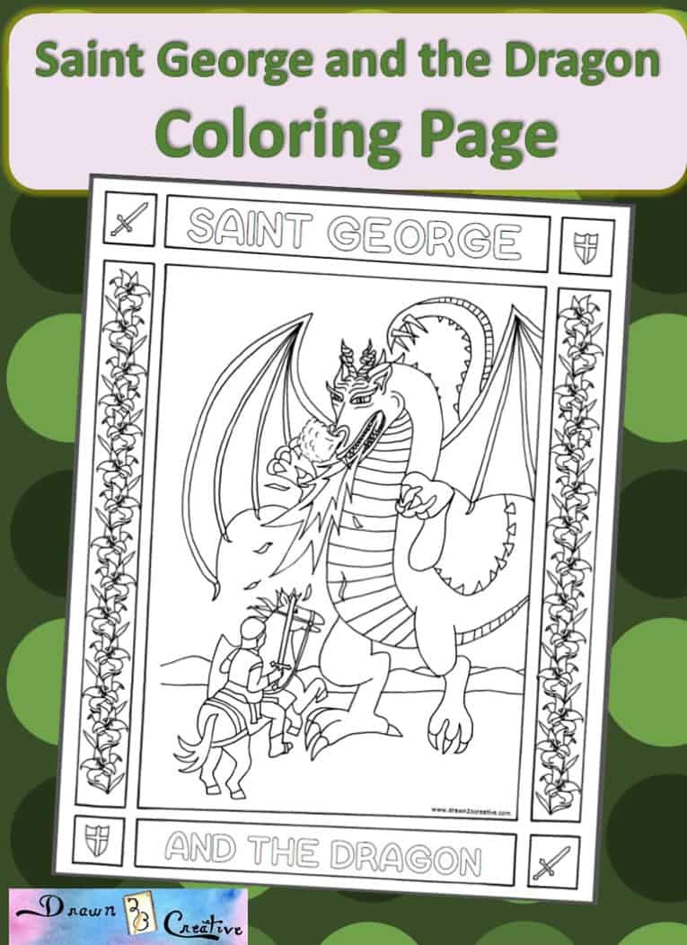 Saint George and the Dragon Coloring Page