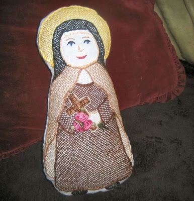 Embroidered Saint Doll