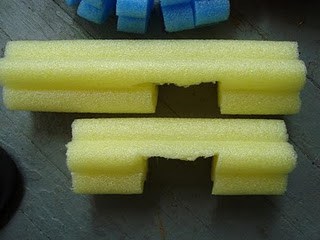 Pool Noodles With Cutout Sections