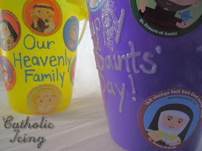 All Saints' Day Decorated Buckets