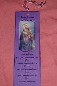 Our Lady of Sorrows Bookmark