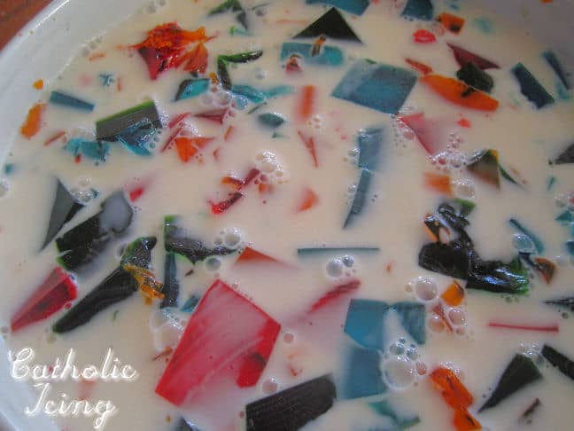 Jell-o mixed into cake filling
