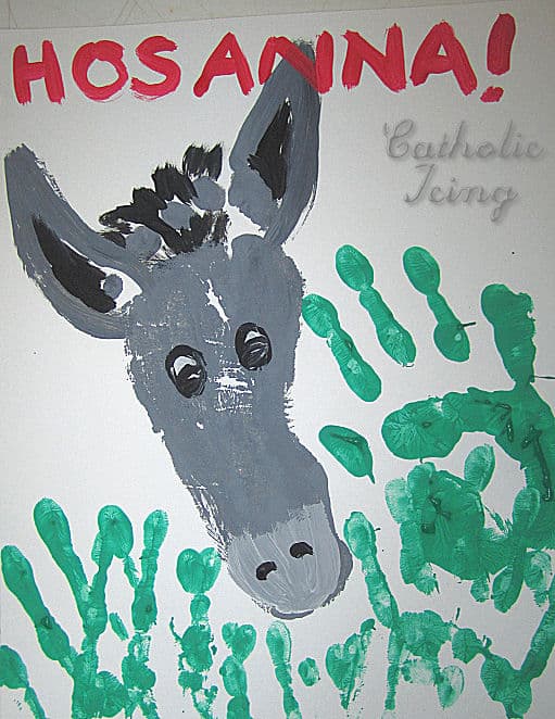 Hosanna Handprint and Footprint Donkey