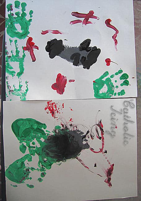 Handprint preschooler donkey craft