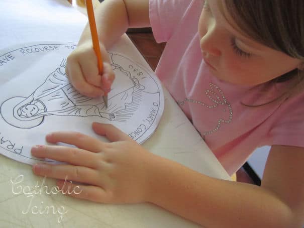 Miraculous Medal Craft Indenting