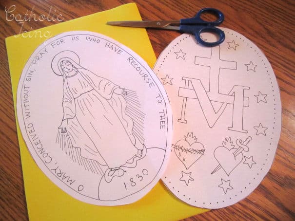Miraculous Medal Template