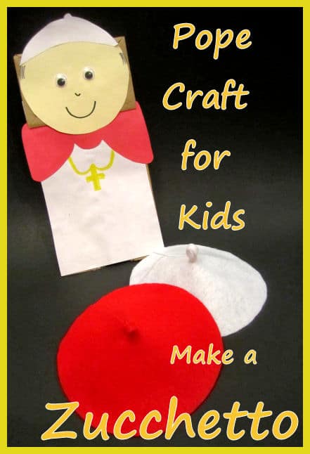 pope craft for kids zucchetto