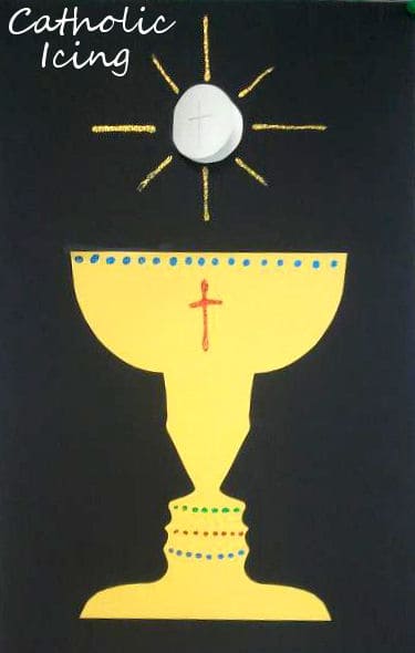 host and chalice craft for catholic kids