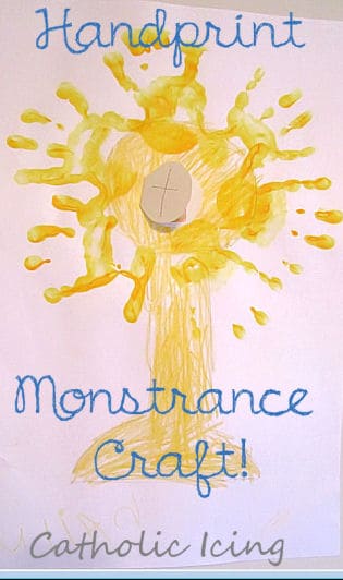 monstrance craft for catholic kids