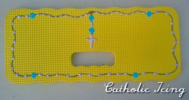 rosary decorated kneeler craft