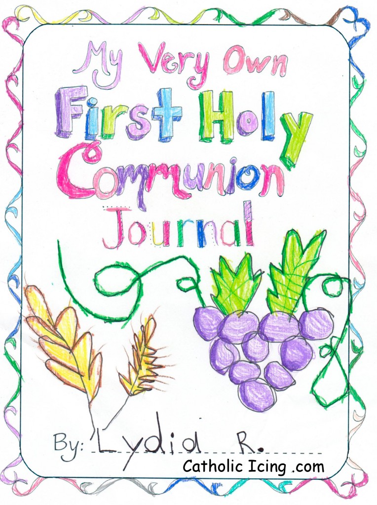 first holy communion journal- printable cover