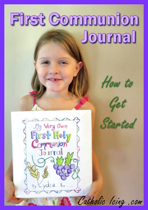 getting started with a First Communion notebook journal