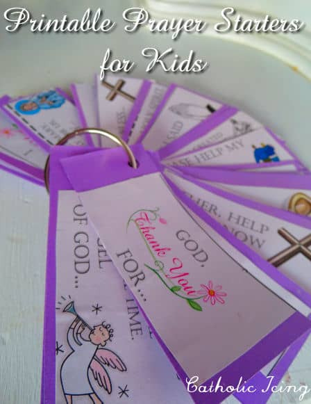 printable prayer starters for kids
