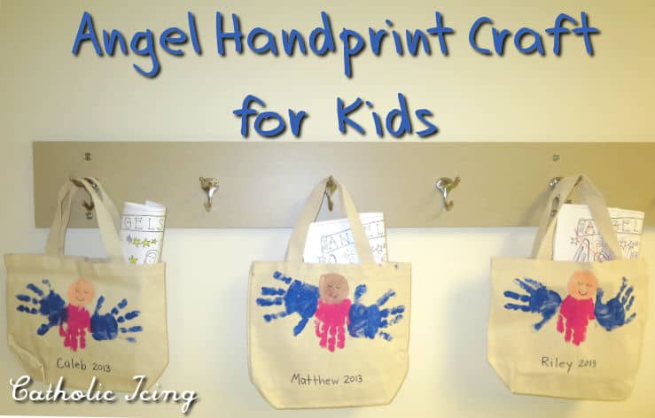 angel handprint craft for children