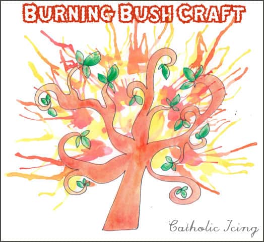 burning bush bible craft for kids