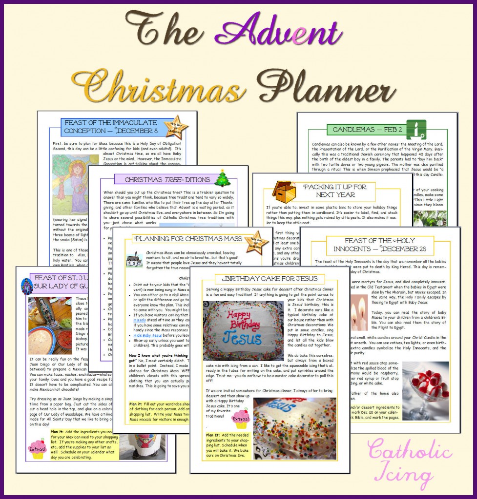 Advent and Christmas planning book for Catholic moms