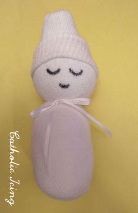how to make a no sew sock baby