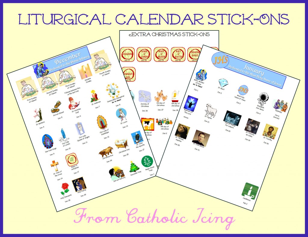 liturgical calendar stick-ons