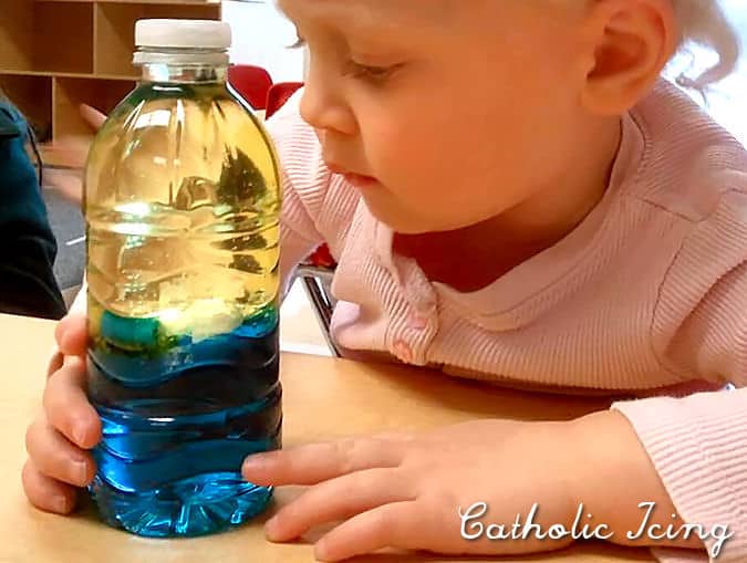 how to make a wave in the bottle- fun bible craft for kids