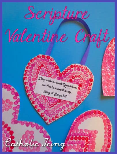 scripture valentine's day craft for kids- bible verse on heart