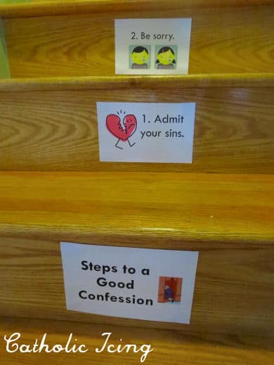 teach kids the 5 steps to a good confession- free printable