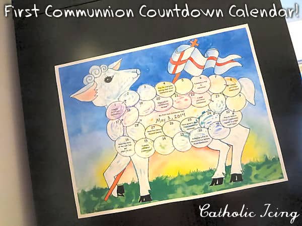 first communion countdown calendar for kids