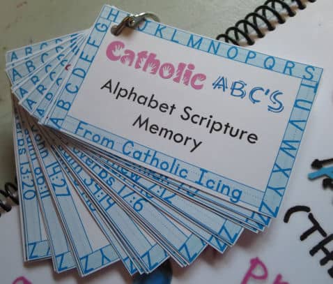 scripture memory cards for catholic abcs
