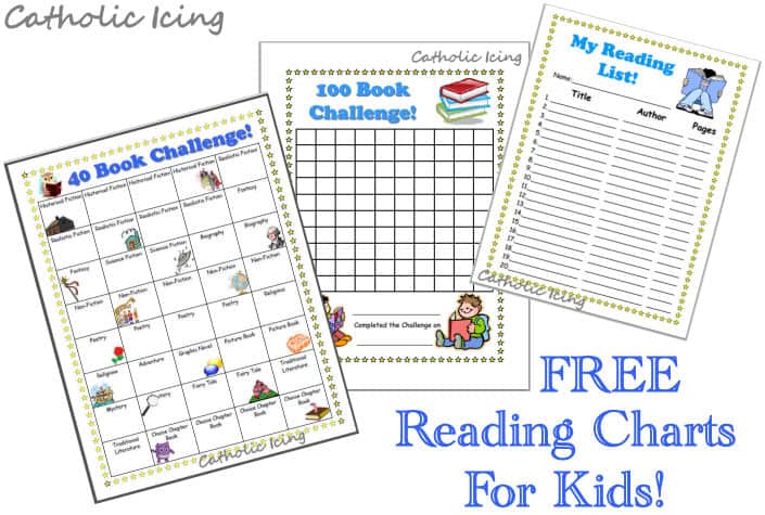 free printable reading charts for kids