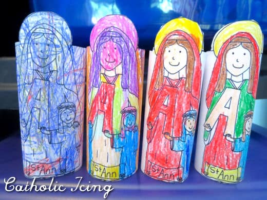 printable saint anne craft for catholic kids