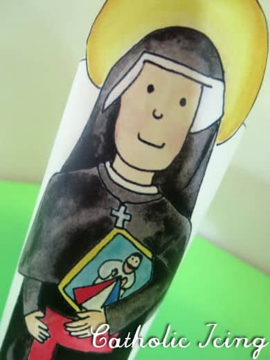 saint faustina craft for kids- printable