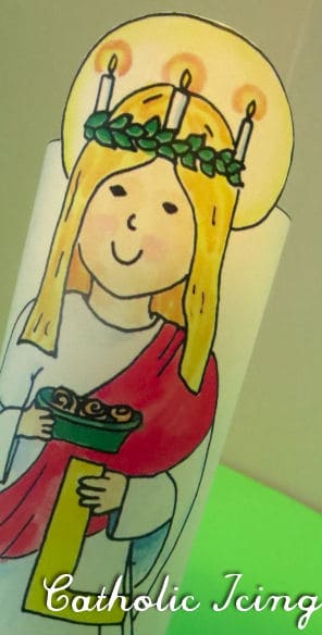 saint lucy lucia craft- printable