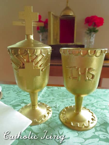 catholic craft; chalice and ciborium