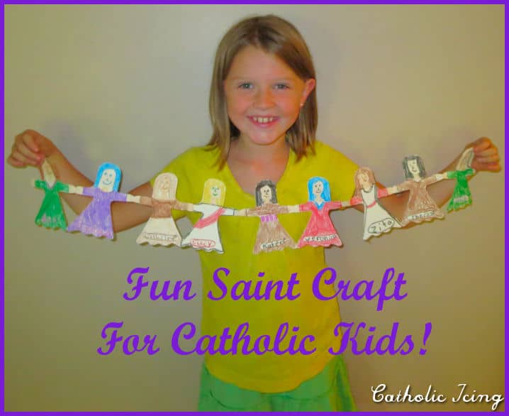 Fun saint craft for catholic kids paper chain