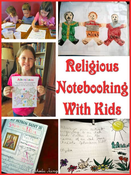 religious notebooking with catholic kids small
