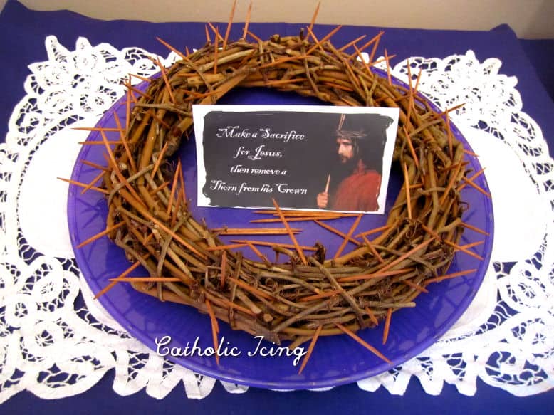 crown of thorns printable for lent