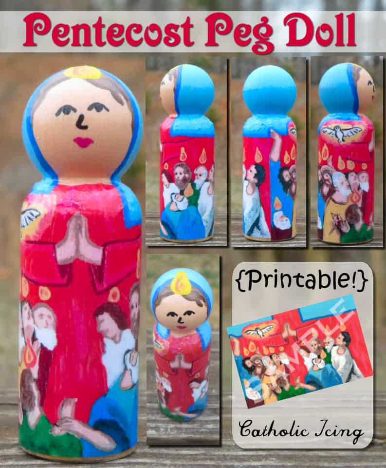 printable pentecost peg doll