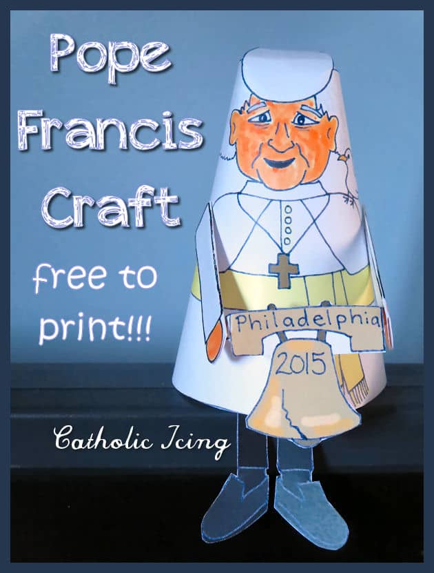 pope francis craft- free to print