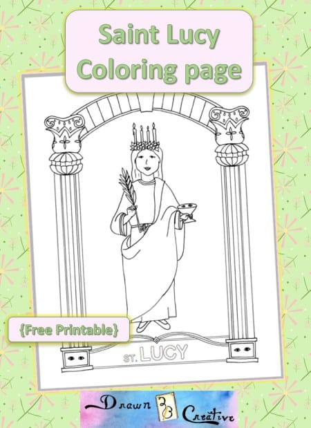 Saint-Lucy-Coloring-page